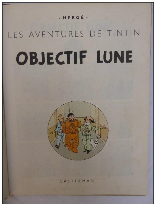 HERGE: Objectif Lune, Casterman, Années 60 - Tintin