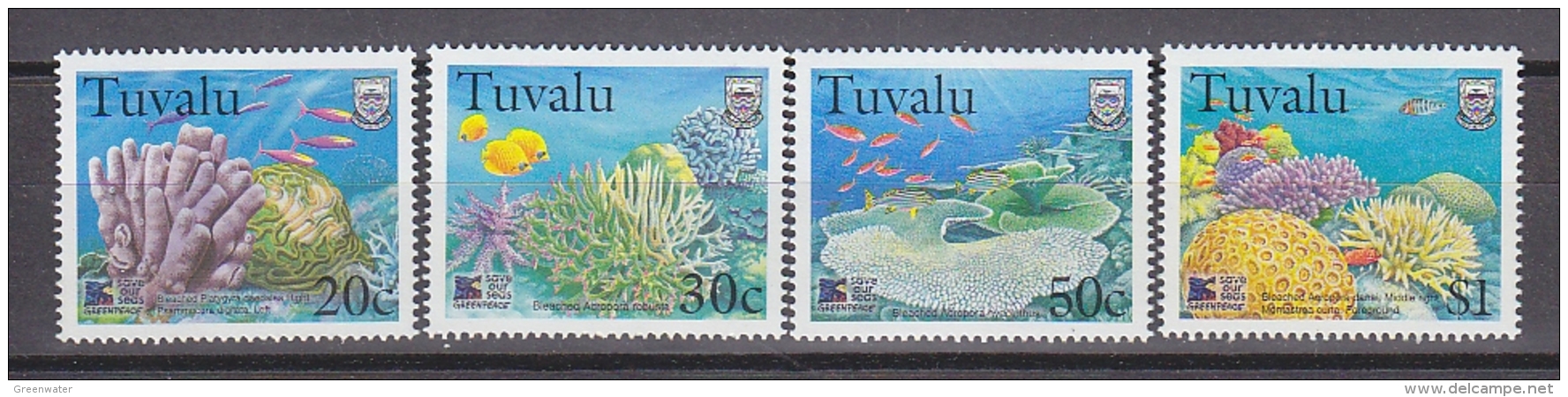 Greenpeace 1999 Tuvalu Corals 4v ** Mnh (29077) Promotion - Tuvalu