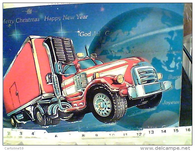 CAMION  TIR AUGURI BUON NATALE  ILLUSTRATA N1990 FK616 - Camion, Tir