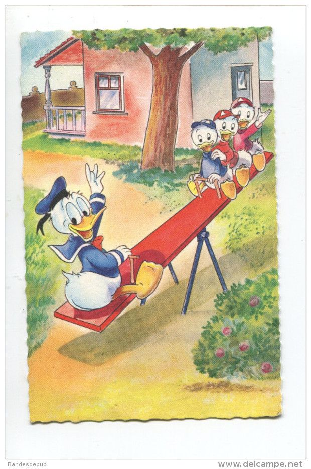 CARTE POSTALE WALT DISNEY DONALD RIRI FIFI LOULOU - Sonstige & Ohne Zuordnung