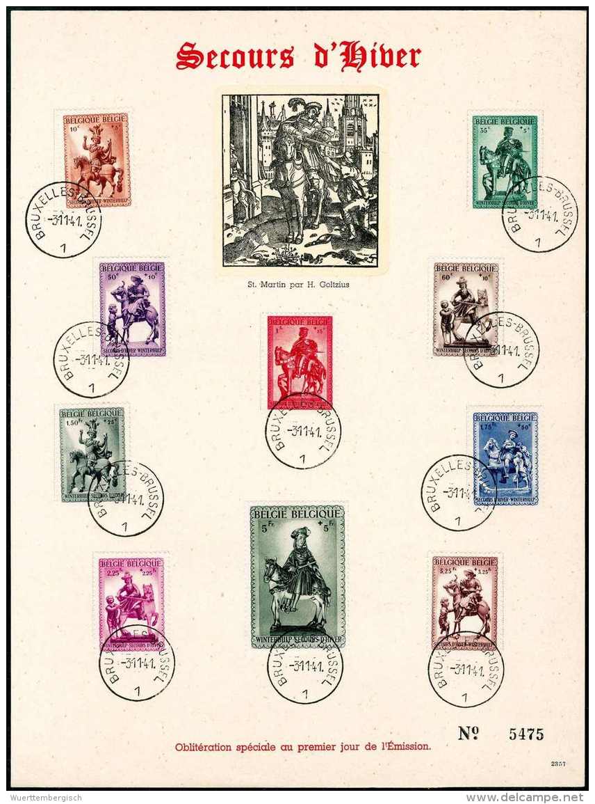 WHW, Tadelloses, Illustr. Ersttagsblatt (Kupferstich Von St.Martin) Mit Stempel BRÜSSEL 3/11... - Other & Unclassified