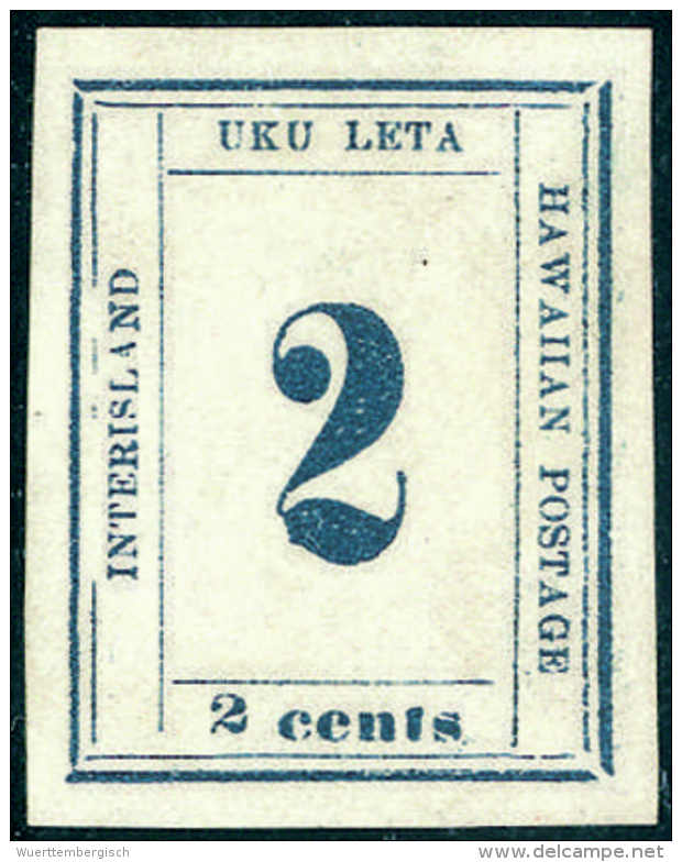 O. Gummi Abart "Gebrochener Fuß Der Wertziffer": 1865, 2 C. Blau, Abart "I" (Fuß Der Wertziffer "2" Li.... - Other & Unclassified