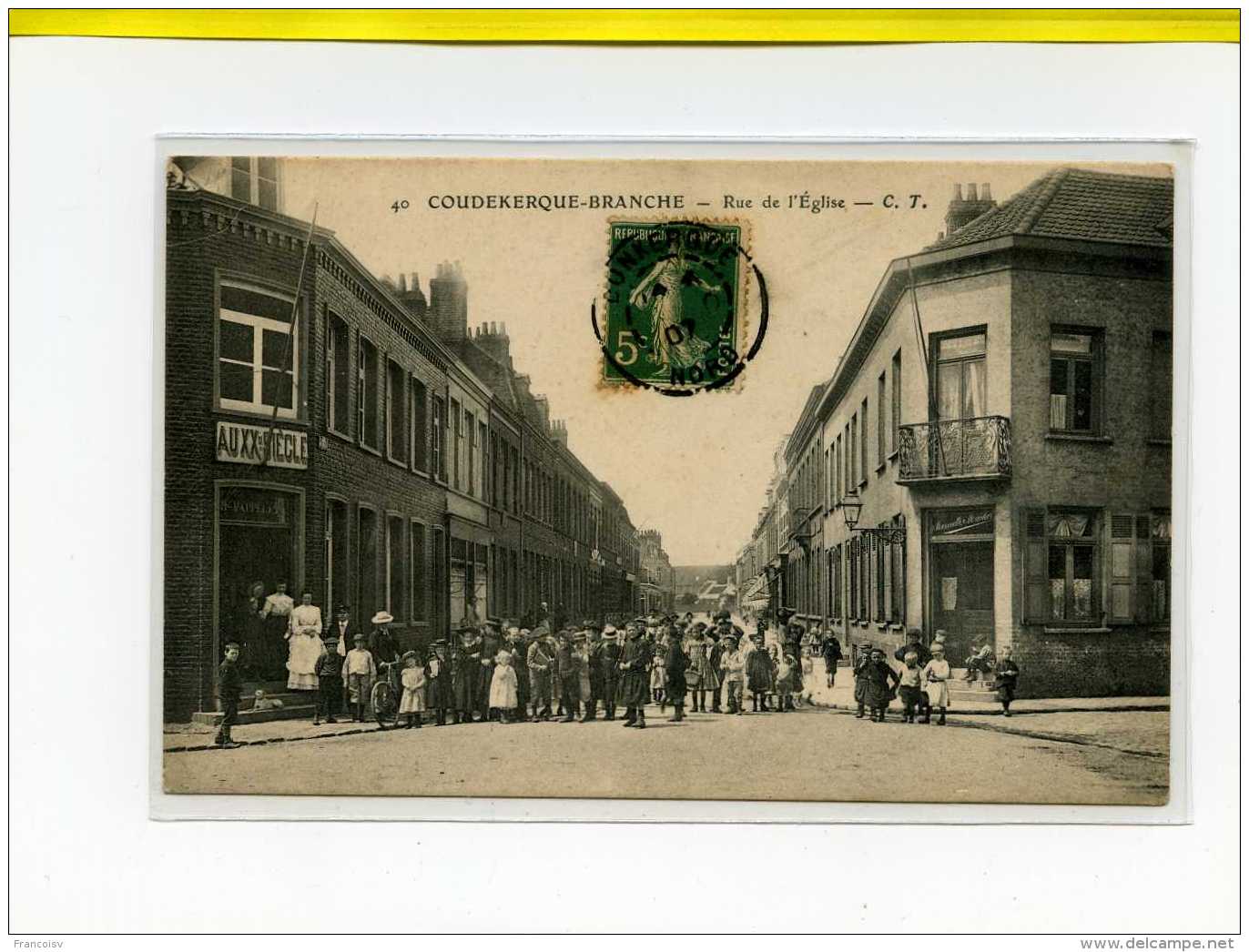 Coudekerque-Branche ,   Rue De L'Eglise 1907 - Coudekerque Branche