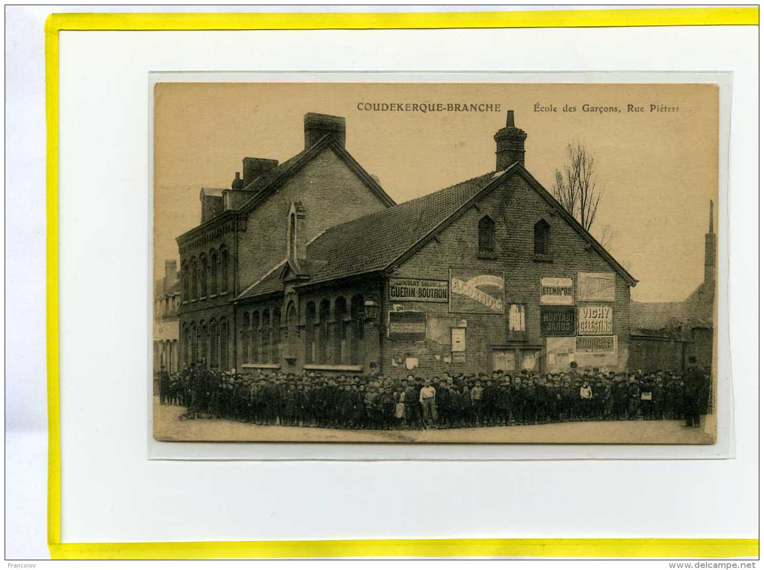 Coudekerque-Branche ,  L'Ecole De Garçons  Rue Pieters 1918 - Coudekerque Branche