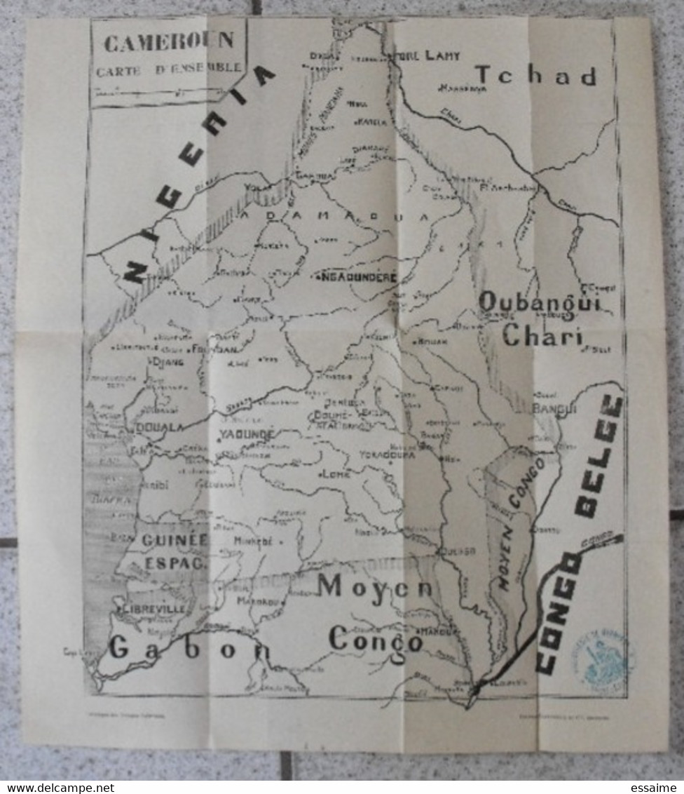 Carte Plan Du Cameroun. Vers 1930. Douala Yaoundé - Maps/Atlas