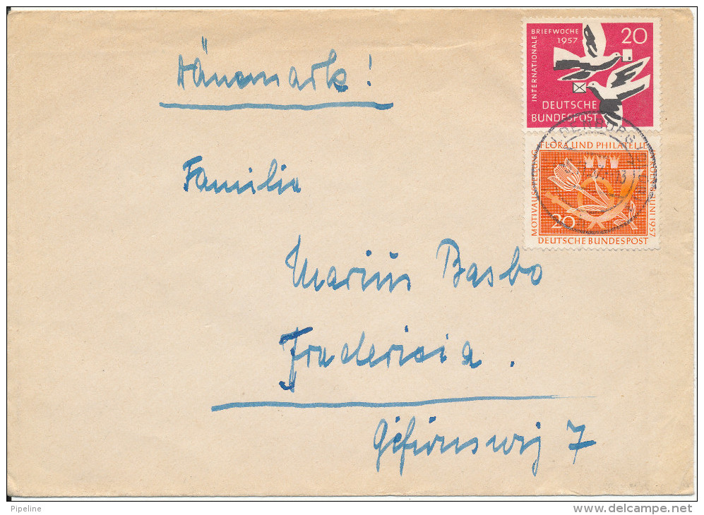 Germany Cover Sent To Denmark 5-11-1957 - Covers & Documents