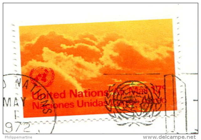 Nations Unies 1972 - Poste Aérienne YT 17 (o) Sur Fragment - Oblitérés
