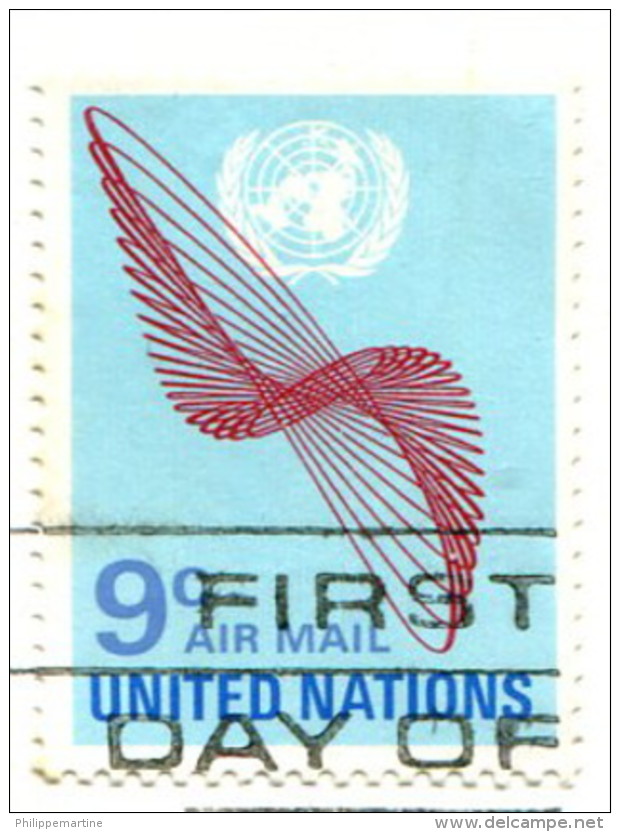 Nations Unies 1972 - Poste Aérienne YT 15 (o) Sur Fragment - Oblitérés
