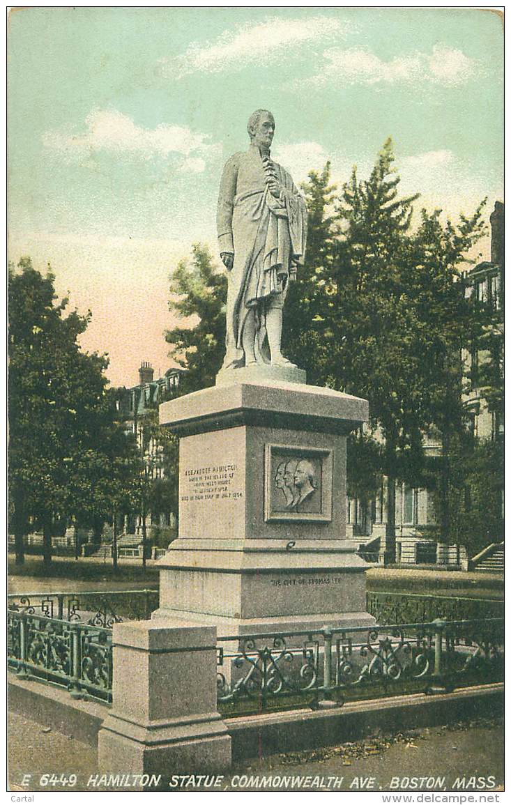 BOSTON - Commonwealth Ave - Hamilton Statue - Boston
