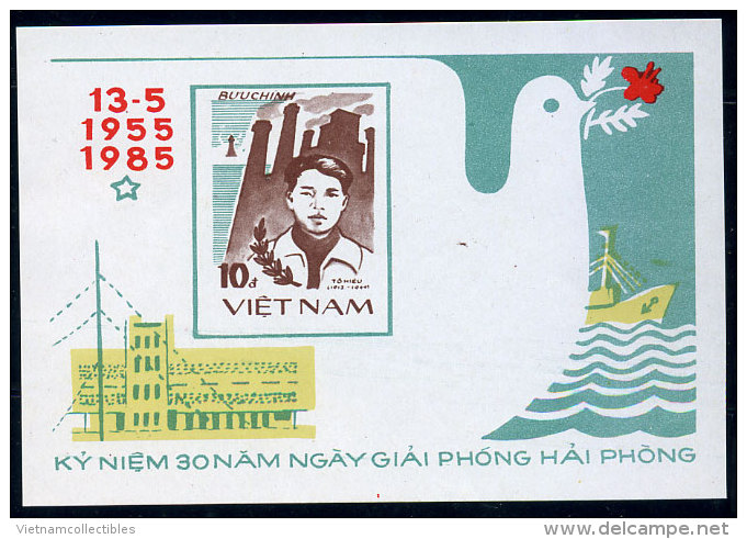 Vietnam Viet Nam MNH Souvenir Shseet 1985 : 30th Anniversary Of Liberation Of Hai Phong / To Hieu (Ms464B) - Vietnam