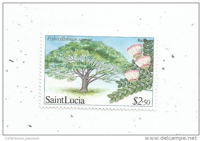 Timbre , SAINT LUCIA , Végétaux , Arbre - Trees