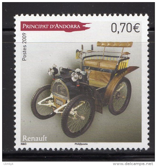Andorre 2009.Automobile.Renault - Unused Stamps