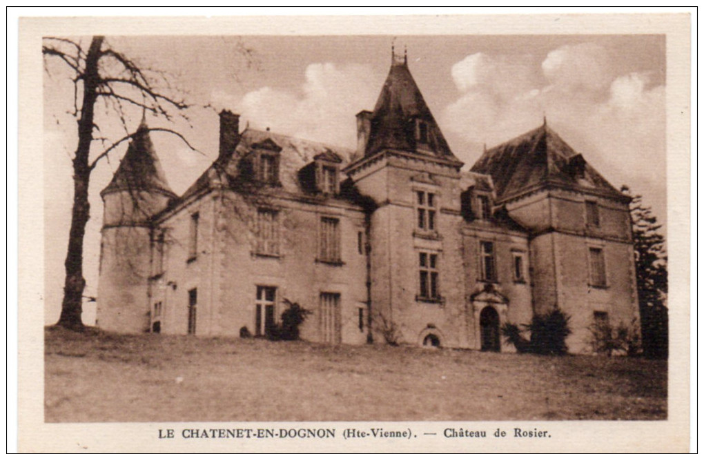 LE CHATENET-EN-DOGNON ( Haute Vienne ) -  Château De Rosier - Autres & Non Classés