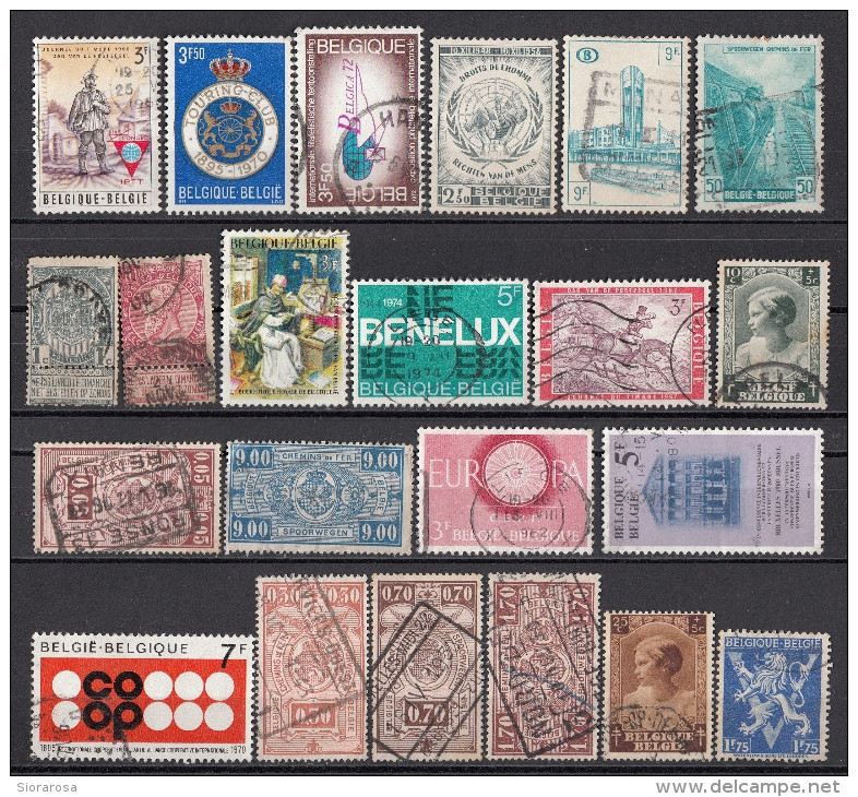 Lotto E54 Belgio Selezione Di 22 Francobolli Usati Used Lot Belgique Belgie - Sammlungen