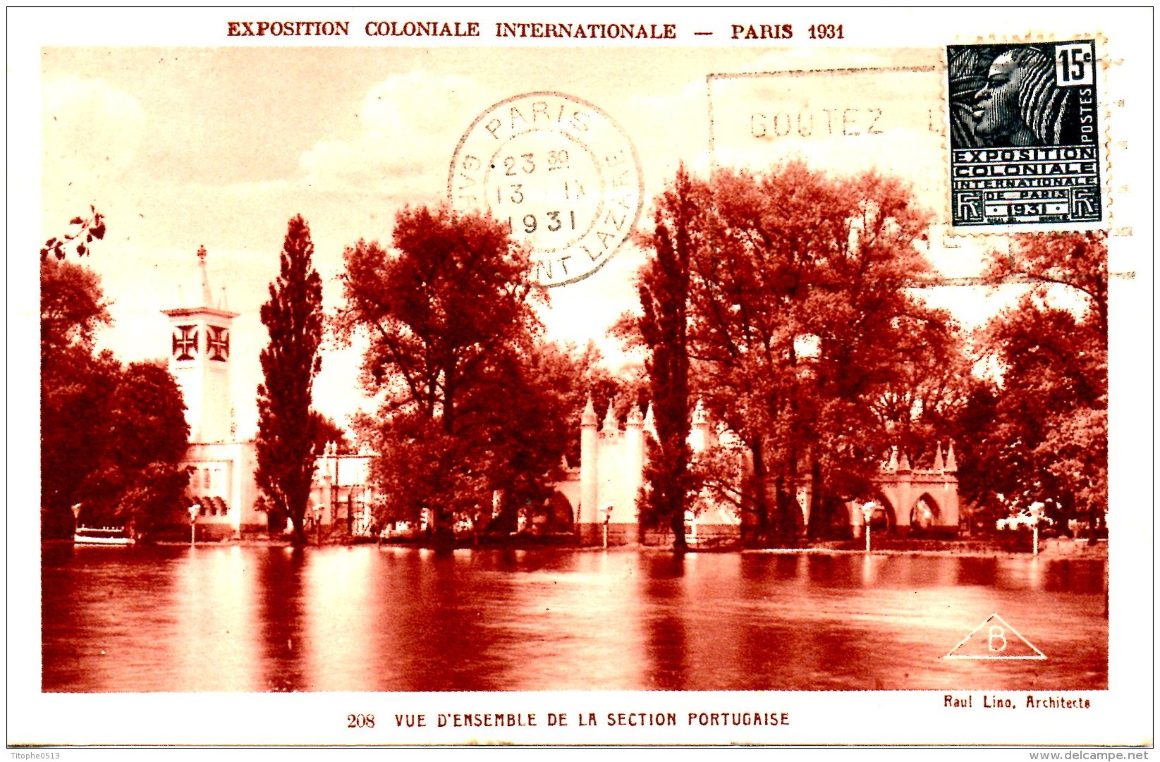 FRANCE. N°270 De 1931 Sur Carte. Exposition Coloniale Internationale De Paris. Pavillon Portugais. - 1930-1939