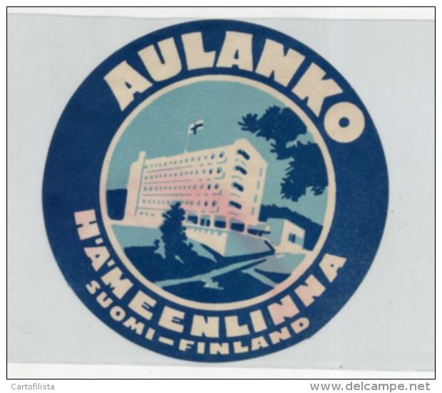 FINLAND, Suomi - Aulanko Hotel - Luggage Label - (580) - Hotel Labels