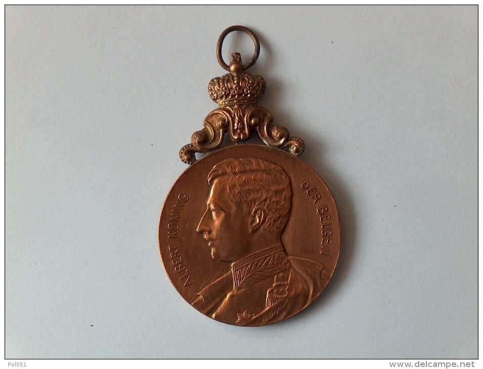 MEDAILLE ALBERT KONING DER BELGEN DE VRIJE WACHT MUZIEKFEEST MALL A/J 24-5-1925 - Royal / Of Nobility