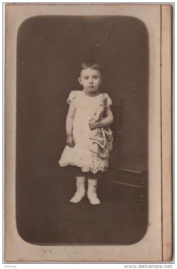 CDV Photo Originale XIX ème Album De Galtier De Laroque La Rochelle Enfant Poupée COGNACQ Cdv630 - Old (before 1900)