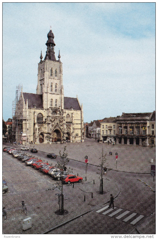 Grote Kaart Tienen Grote Markt OLV Ten Poel Kerk Stadhuis - Tienen