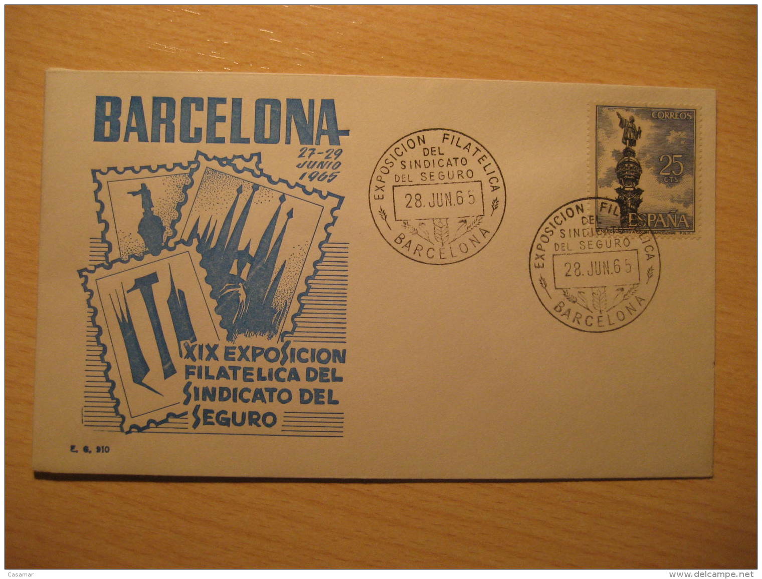 Barcelona 1965 La Sagrada Familia GAUDI Barcelona Modernism Architecture Monument Cover SPAIN + Colon Colombe Columbus - Monumenten