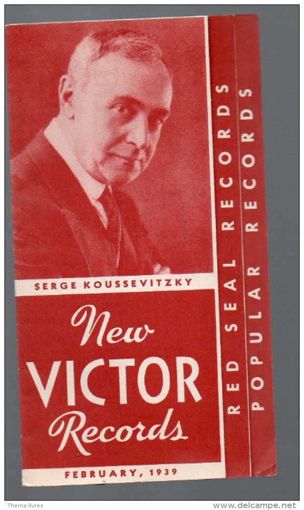 Catalogue De DISQUES NEW VICTOR RECORDS February 1939 Serge Koussevitzky En Couv (PPP2823) - United States