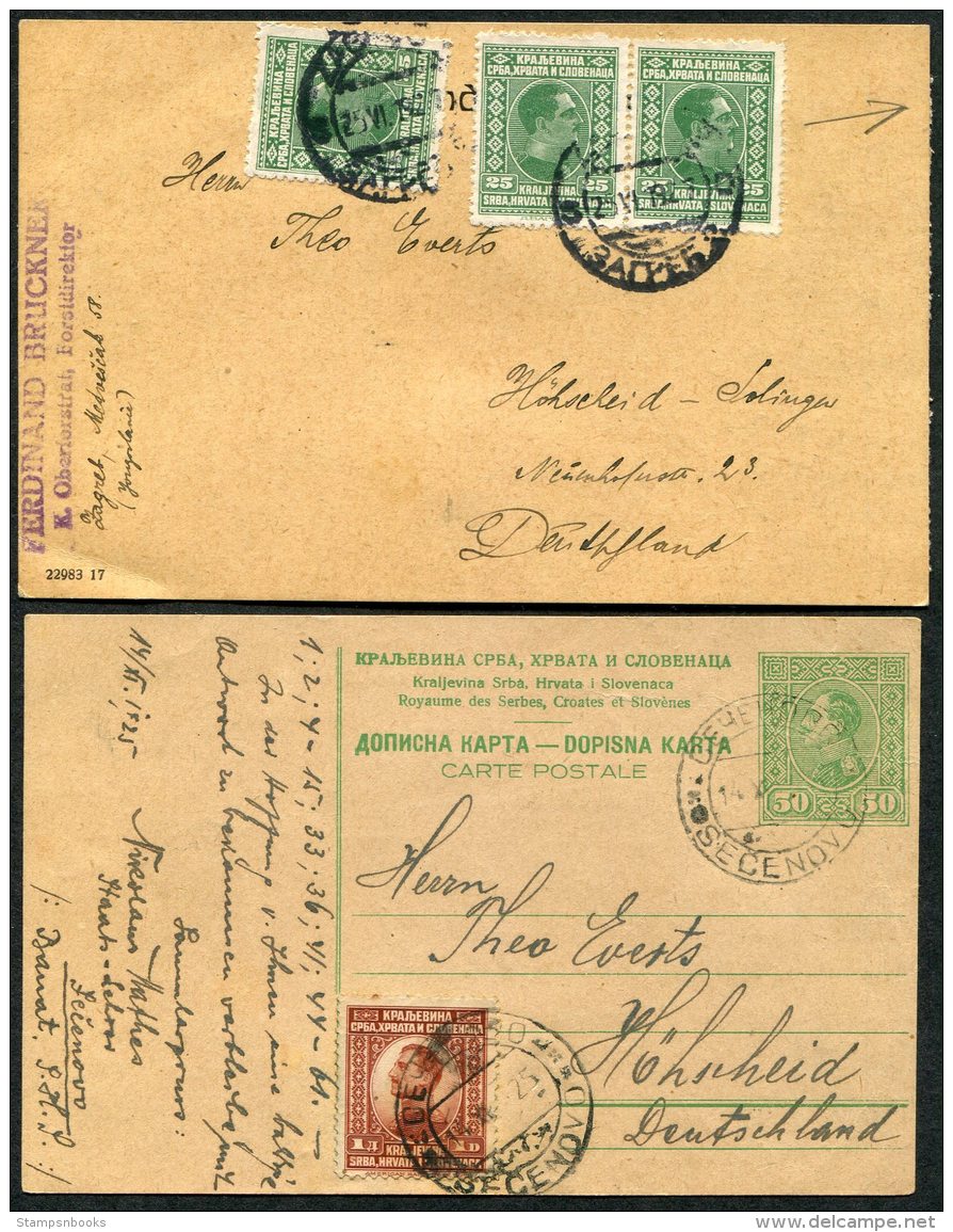 1920s Group Of 6 Covers/cards Ljubljana, Maribor, Zagreb, Seconovo, Sarajevo - Covers & Documents