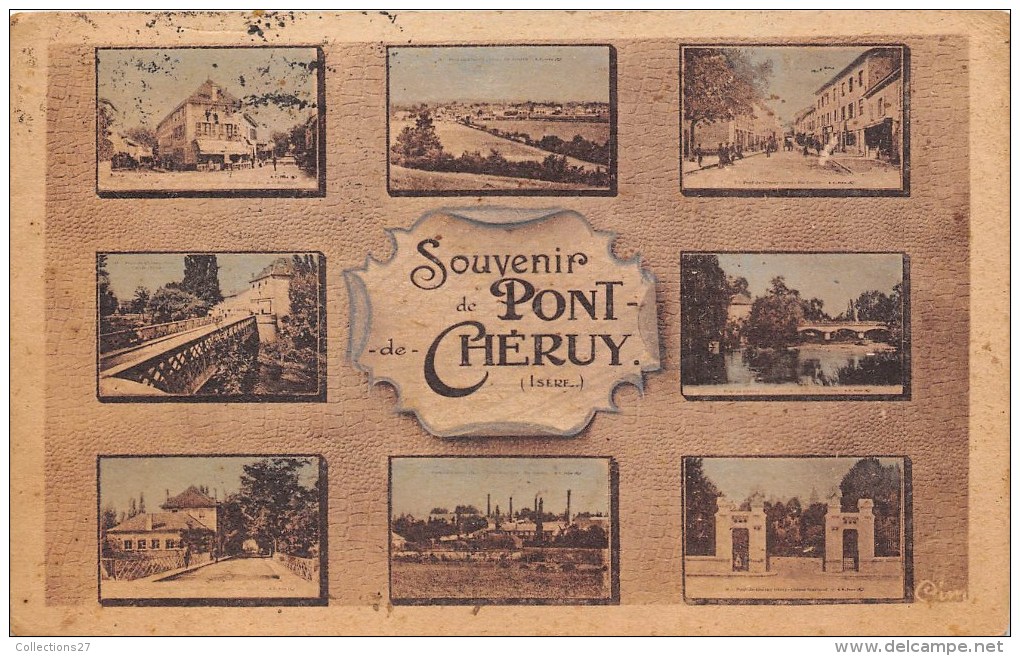 38- PONT DE CHERUY -  CARTE SOUVENIR- MULTIVUE - Pont-de-Chéruy