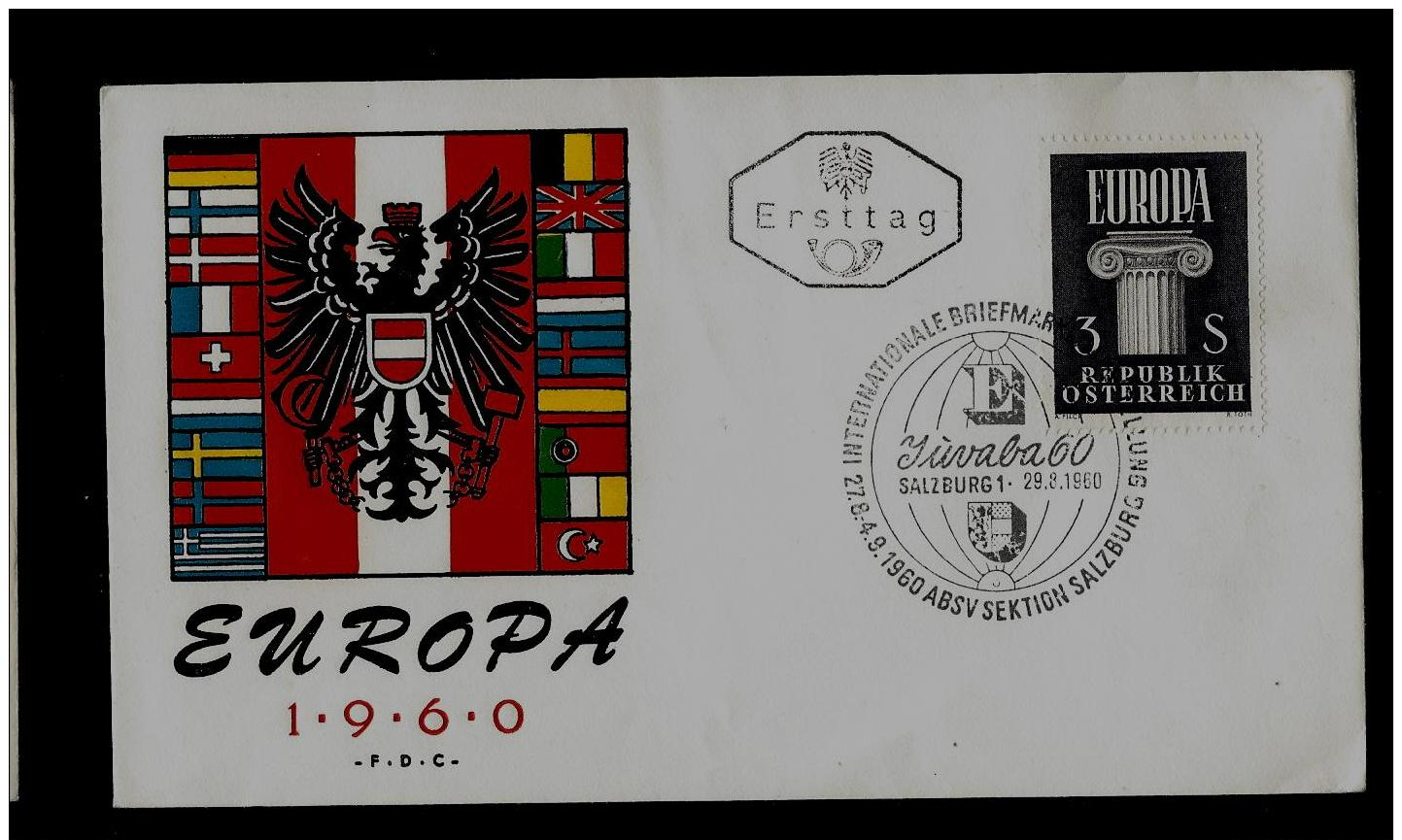 FDC  - EUROPA  CEPT  -  1960 -  AUSTRIA - 1960