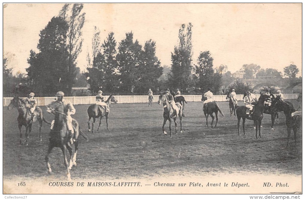 78- MAISON LAFFITTE- COURSES DE CHEVAUX SUR PISTE AVANT LE DEPART - - Maisons-Laffitte