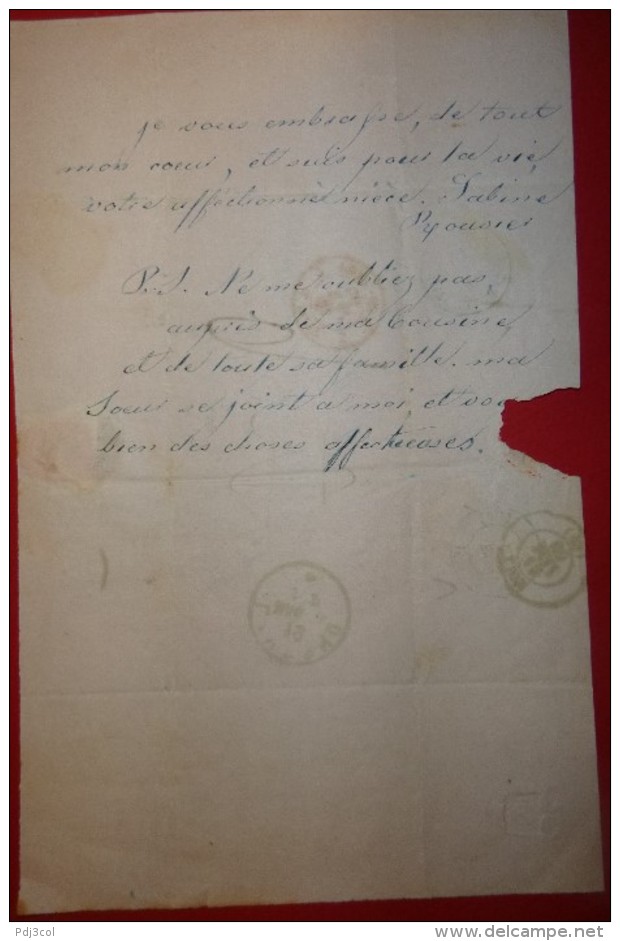 Lettre De Livourne Pour Saint Germain En Laye - Cad De Livorno  12 Mars 1860 - Machines à Affranchir (EMA)