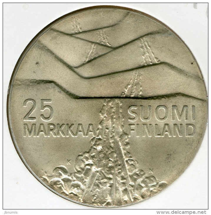 Finlande Finland 25 Markkaa 1978 Argent Jeux D'Hiver à Lahti KM 56 - Finlande