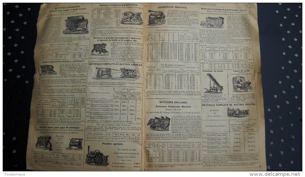 Lyon, Valence .30 Pages, Catalogue Général De Machines Agricoles Et Industrielles  S. PLISSONNIER .de 1892 . 10 Scans . - Agriculture
