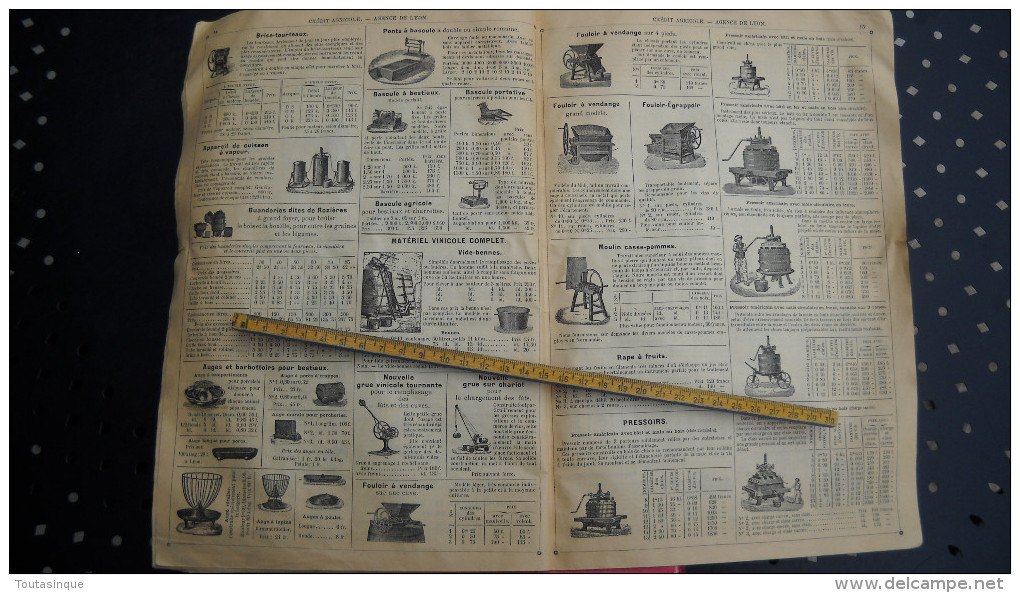 Lyon, Valence .30 Pages, Catalogue Général De Machines Agricoles Et Industrielles  S. PLISSONNIER .de 1892 . 10 Scans . - Agriculture