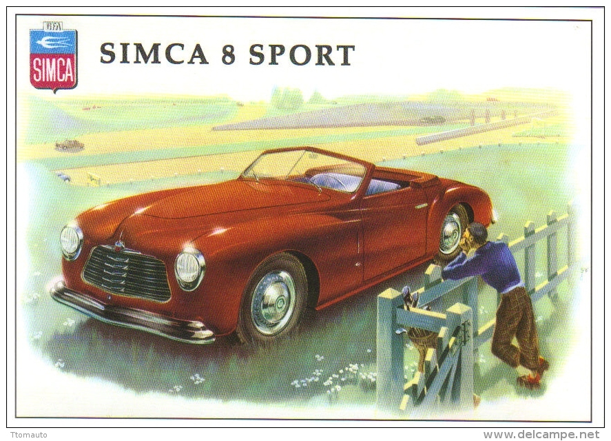 Simca 8 Sport Cabriolet  -  CPM - Voitures De Tourisme