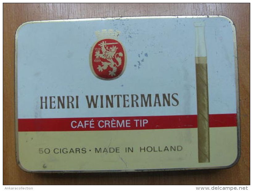 AC - HENRI WINTERMANS CAFE CREME TIP 50 CIGARS EMPTY TIN BOX - Boites à Tabac Vides
