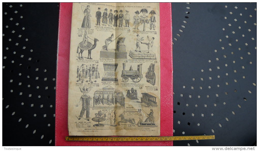 paris . catalogue " aux classes laborieuses ". jouets , articles d´étrennes . de 1891 . 32 pages . 12 scans .