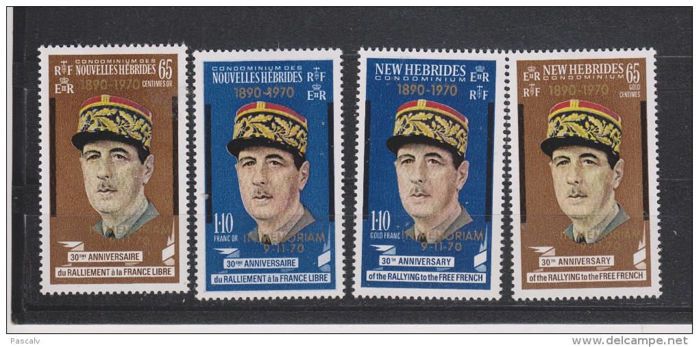 Yvert 304 / 307 * Neuf Charnière De Gaulle - Unused Stamps