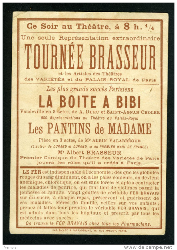 Fer Bravais Photographe éventail Tournée Brasseur Boite à Bibi Pantins De Madame 11 304 - Sonstige & Ohne Zuordnung