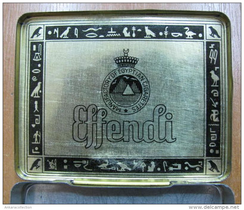 AC - EFFENDI MANUFACTORY OF EGYPTIAN CIGARETTES   20 CIGARETTES EMPTY TIN BOX