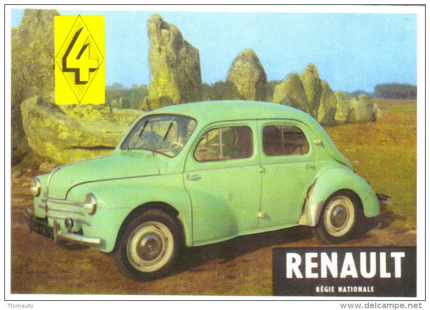 Renault 4cv   -  1952  -  CPM - Voitures De Tourisme