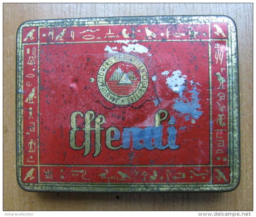 AC - EFFENDI # 2 MANUFACTORY OF EGYPTIAN CIGARETTES   20 CIGARETTES EMPTY TIN BOX - Schnupftabakdosen (leer)