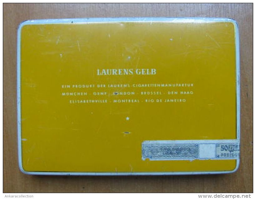 AC - LAURENS GELB # 2 MANUFACTURE DE CIGARETTES EGYPTIENNES EMPTY TIN BOX