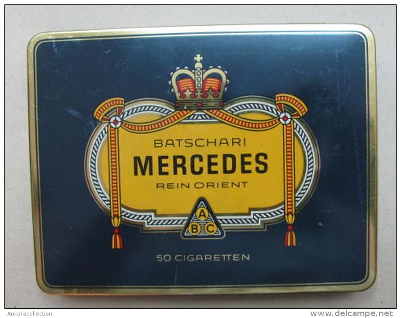 AC - MERCEDES BATSCHARI REIN ORIENT #2   50 CIGARETTES EMPTY TIN BOX - Boites à Tabac Vides