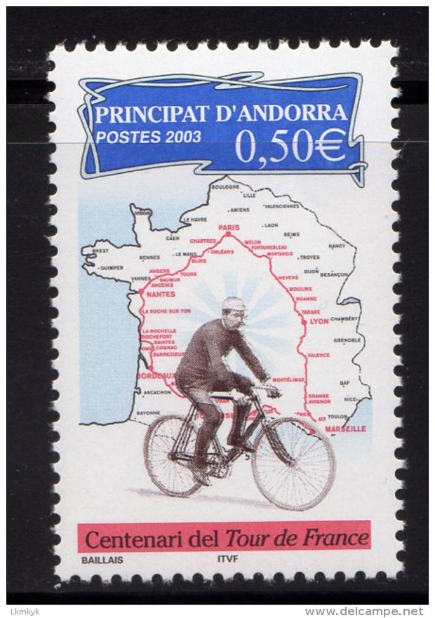 Andorre 2003.centenaire Du Tour De France - Unused Stamps