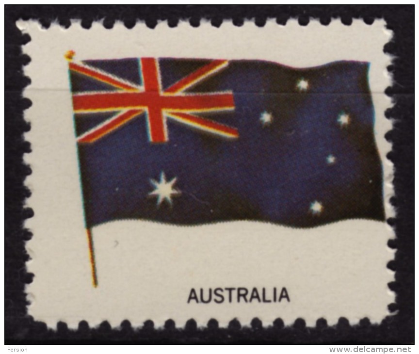 AUSTRALIA - FLAG FLAGS / Cinderella Label Vignette - MNH / USA Ed. 1965. - Cinderellas