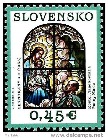 Slovakia - 2014 - Christmas - Stained-Glass Windows - Mint Stamp - Neufs