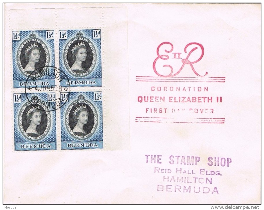 17565. Carta HAMILTON (Bermuda) 1953. Coronation Queen Elisabeth II - Bermudas