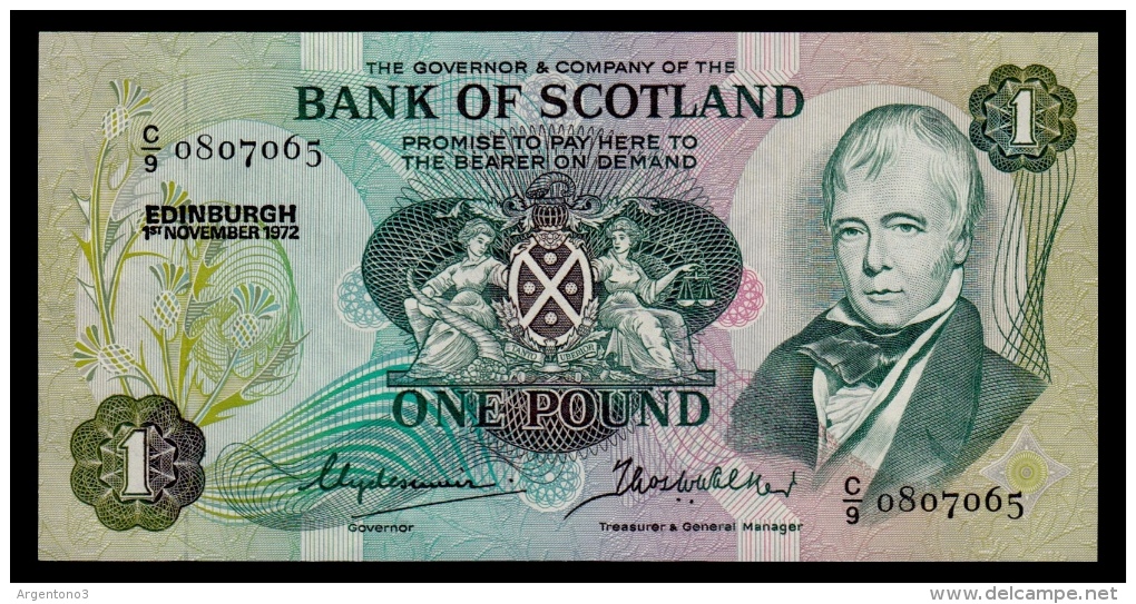 Scotland 1 Pound 1972 UNC - 1 Pond