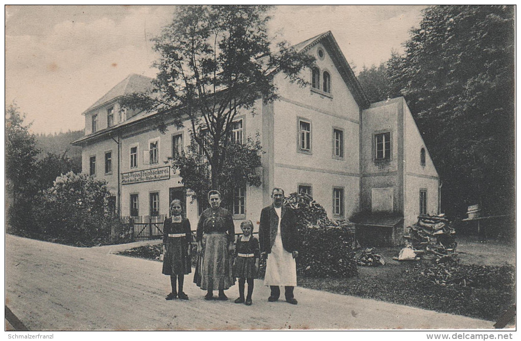 AK Gruss Pöbeltal Bäckerei Liebscher Bei Niederpöbel Bärenfels Kipsdorf Schmiedeberg Seyde Rehefeld Hermsdorf Altenberg - Schmiedeberg (Erzgeb.)