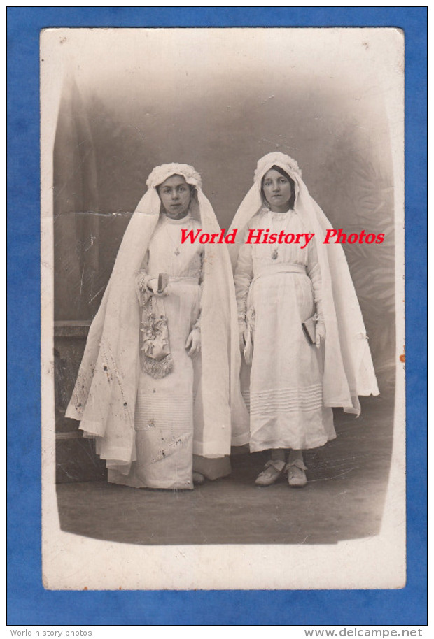 CPA Photo - Portrait De Jeune Fille Lors De Leur Communion - Simone SALVAYA - Robe Costume Blanc White Dress Mode Girl - Autres & Non Classés